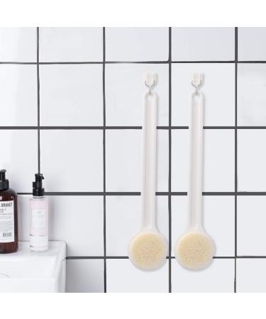 Zhurson Long Grip Bathing Brush - Dry Brush for Body & Back | Promotes Blood Circulation & Lymphatic Health | Exfoliating Dead Skin Remover (White) - Buy Online on SooperMarket.com