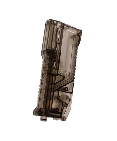 Lancer Tactical x Laylax Satellite Ambidextrous Swiveling Arm High Capacity Airsoft Speedloader in Smoked Color-Japanese Made and Holds up to 140 BBS for Quick and Easy Reloads