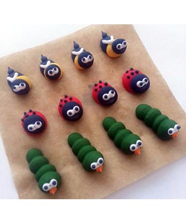 12 Edible Sugar Cake Decorations: Mini Mixed Garden Animals