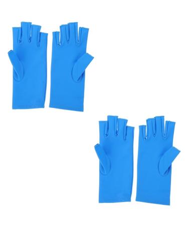 PLAFOPE 2 Pairs Nail Gloves Fingerless Gloves para U as Nails Shield Glove Nail Dryer Anti Glove Gel Nail Glove Hand Cover Glove Manicures Glove Sun Glove Tool Elastic Spandex