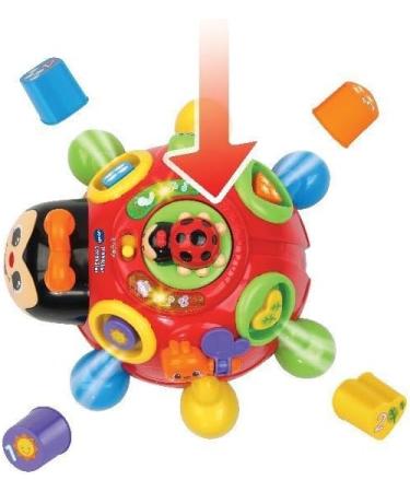 VTECH Baby Happy Learning Beetle | Interactive Sorting Toy for Shapes Colors & Numbers | Ages 12-36 Months | Red - Buy Online on SooperMarket.com