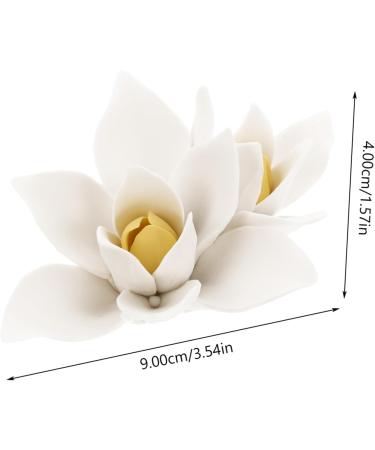 Cabilock 1pc Ceramic Orchid Wall Decor Pendant Pool Decor Wall Decal Garden Wall Art Adornment Ceramics White 9.00X6.50X4.00CM - Buy Online on SooperMarket.com