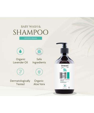 Organic Baby Shampoo & Body Wash - Tear-Free Detangling Cosmos Certified Dermatologist Tested Natural Formula - 13.5oz - Buy Online on SooperMarket.com
