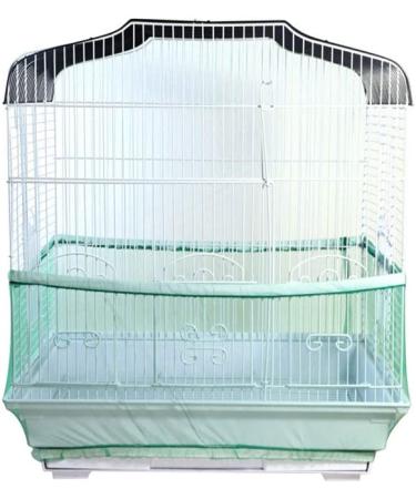 AZXAZ Mesh Bird Cage Cover | Elastic Skirt Seed Catcher Guard Net | Small Green - Dustproof Shell for Bird Cage - Buy Online on SooperMarket.com