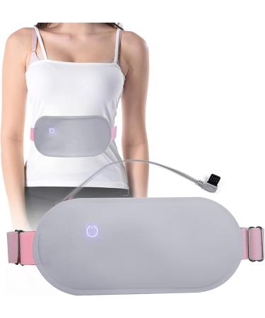 Electrically Heated Waist Belt | Graphene Infrared Heating | 3 Temperature Levels | Abdominal & Uterine Relief | Skin-Friendly Fabric (Gray) - Buy Online on SooperMarket.com