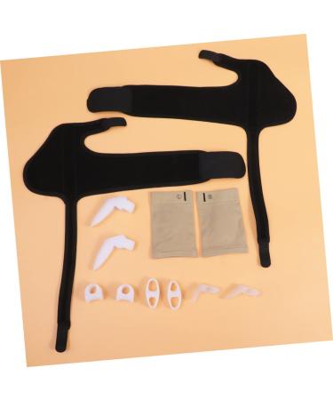 Healeved 12pcs Toe Strap Kit - Gel Toe Separator & Big Toe Straightener Set for Arch Support Bands and Silicone Holder - Black - Buy Online on SooperMarket.com