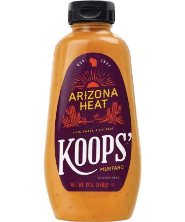 Koops' Arizona Heat Mustard, 12 oz. Bottle, 2-Pack 12 Ounce (Pack of 2)