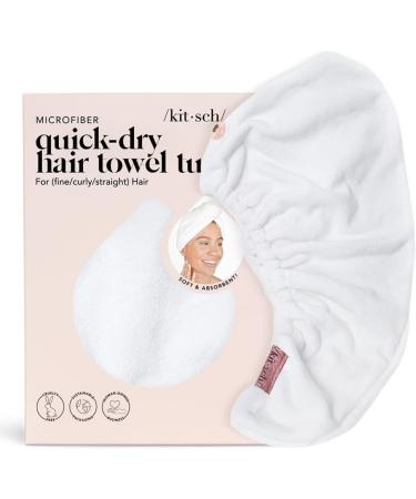 Kitsch Quick Drying Microfiber Hair Towel - Pink & White | 1 EA - Buy Online on SooperMarket.com