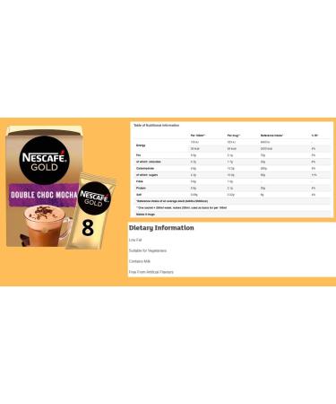 Temas Instant Coffee Mocha Bundle Contains 48 x Nescafe Gold Double Choc Mocha 48 x Coffee Stirrers & Reusable Coffee Cup. Compatible With lovers of Nescafe Gold|Coffee Sachets Individually Wrapped - Buy Online on SooperMarket.com