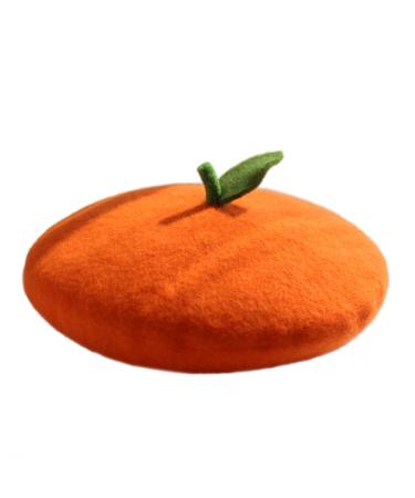 Kawaii Deer Ear Berets Hat Cute Funny Christmas Fruits Cap Winter Warm Women Girls Gift red pink Orange Beret