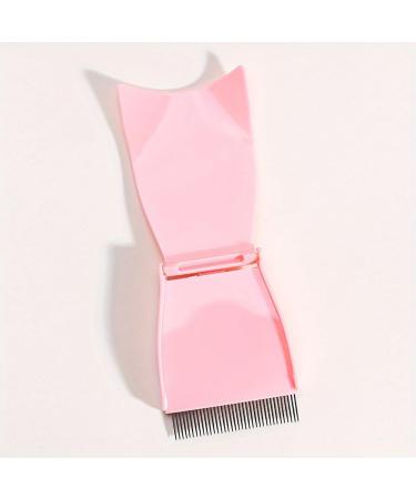 SHANPIN Stainless Steel 2pc Eyelash Comb Pink Makeup Applicator & Eyebrow Grooming Brush Tool - Buy Online on SooperMarket.com