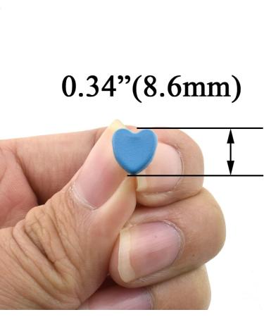 Hahiyo Heart Shaped Brads 200PCS Mixed Color 8.8x9.2mm - Metal Fasteners with Strong Penetration for Scrapbook Tag - Easy Bend, No Jagged Groove or Burr, Rust Resistant - Buy Online on SooperMarket.com