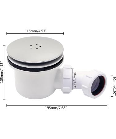 Industrial Grade Flows Waste Versatile Metal Shower Waste for 90mm Trays Improve Your Shower Experience 90mm Shower Waste - Buy Online on SooperMarket.com