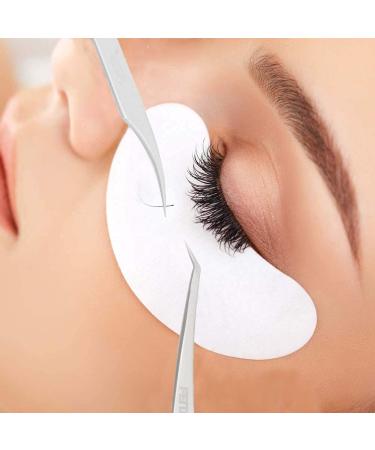 Feita Professional Stainless Steel Volume Eyelash Extension Tweezers - Angled & Curved Precision Tools for 3D-6D Lashes & Hair Removal (Set of 2) - Buy Online on SooperMarket.com