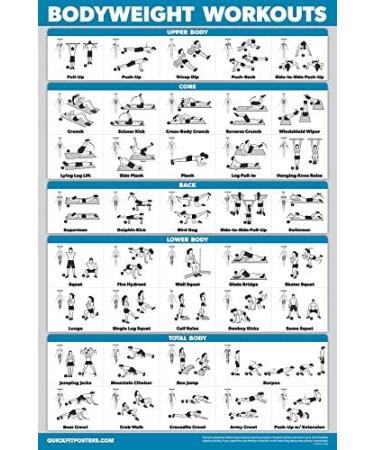 Palace Learning 3-Pack - Resistance Tapes & Bodyweight Exercises Poster Set | 18x24 Laminated Training Tables for Home Workouts - Buy Online on SooperMarket.com