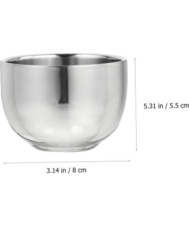 Angoily 6-Pack Stainless Steel Shaving Soak Soap Mixing Bowl - Perfect Gift for Men s Razor Shaving Foam - Durable Ceramic Shell - 7.4x7.4cm - Buy Online on SooperMarket.com