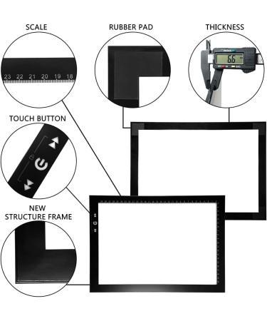 HKS A4 LED Light Pad Kit for Diamond Painting - Dimmable Brightness, Lock/Unlock Modes, Adjustable Angle Stand included - Buy Online on SooperMarket.com