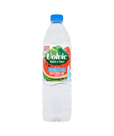 Volvic Touch of Fruit Sugar Free Watermelon Natural Flavoured Water 1.5L Melon Watermelon 1.5 l (Pack of 1)