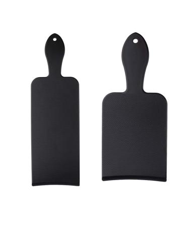 F Fityle 2 pieces of highlighting paddle hair dye tinting plate black hair color board for balayage highlights professional tinting hair styling tray for f