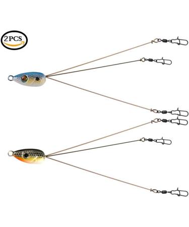 Alabama Rig Umbrella for Bass Fishing - 3 Arm Swim Baits Lures Bait Kit | Freshwater Trout Salmon - 2 Pcs Black Blue - Buy Online on SooperMarket.com