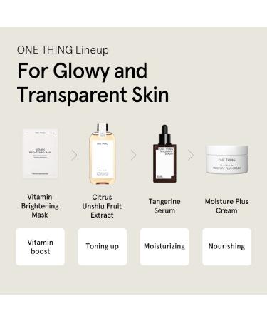 ONE THING Vitamin Brightening Mask - 5 Sheets | Niacinamide & 12 Vitamins | Brightening Facial Sheet Mask for Dull Skin & Dark Spots | Vegan Korean Skin Care - Buy Online on SooperMarket.com