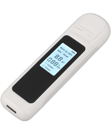 Breathalyzer Alcohol Tester High Accuracy LCD Display USB Charging Portable Automatic Shutdown Breath Alcohol Tester for Home Personal (White) - Buy Online on SooperMarket.com