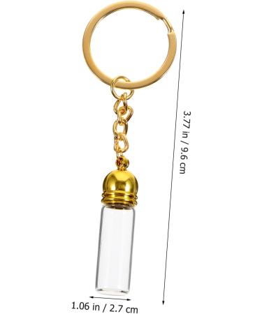 Mini Refillable Glass Bottle Pendant Perfume Keychain - Travel-Friendly Zinc Alloy Key Fob - Buy Online on SooperMarket.com
