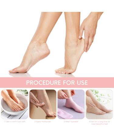 NAVESO Moisturising Socks 3 Pairs Silicone Socks for Moisturising Feet Silicone Moisturising Foot Socks Women Foot Spa Pedicure Silicone Socks Soft Gel Heel Socks for Women Dry Cracked Feet - Buy Online on SooperMarket.com