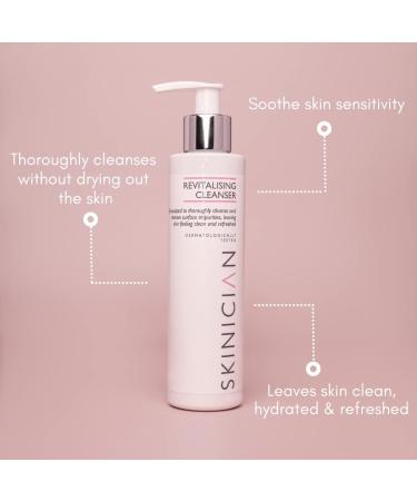 SKINICIAN Revitalising Cleanser - Daily Makeup Remover - Lightweight Face Cleanser - Gentle Cleanser with Tea Tree Extract - Soothing Cleansing Gel for All Skin Types - Vegan & Cruelty Free (200ml) - Buy Online on SooperMarket.com