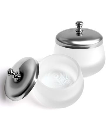 TOROKOM 2Pcs Dappen Dish Glass Monomer Dish  with Lid for Acrylic Nails Cup Containers Holder for Liquid Powder Monomer Damping Dish(Matte)