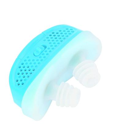 Professional Electric Intelligent Anti Snoring Apparatus Device Snoring Solution for Natural Breathing and Deep Sleep (Blue)