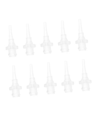 Healeved 10pcs Ear Cleaning Nozzle Cleaning Accessories Kit De Limpieza De Oidos Cleaning Tools Ear Wax Removal Ear Cleaner Tips Ear Washer Disposable Tubes PVC Transparent Ear Washer Tool Transparent 3X1.2CM