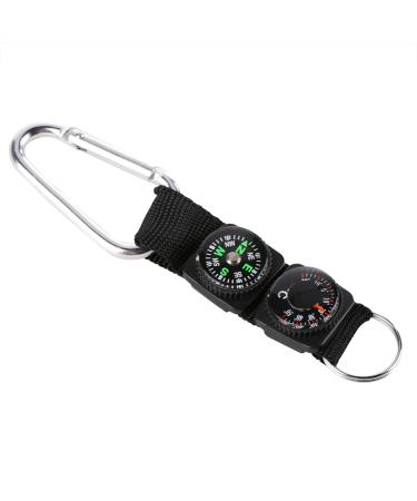 Herchr keychain with compass compass and thermometer keychain navigating coordinating the cardinal direction compass trailer carabiner Karabiner keychain compass keychain
