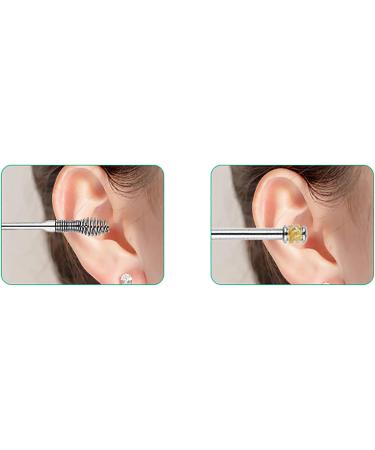 HEIMEABI Spring Earwax Cleaner Tool Set - 6-in-1 Ear Pick Kit for Ear Wax Removal - Reusable Mini Spatula - Yellow One Size - Buy Online on SooperMarket.com