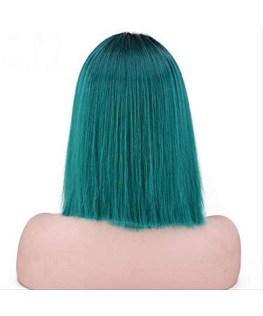 BGHJUE Dark Green Lace Front Wig | Hand Woven Gradient Hair | International Shipping Available - Buy Online on SooperMarket.com