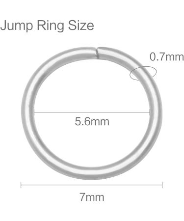 Jepeux 400Pcs 7mm Silver Open Jump Ring for Key Chain, Jewelry Making, Necklace Maintenance, and Earring Decoration DIY - 400Pcs 7mm Silver/400pcs - Buy Online on SooperMarket.com