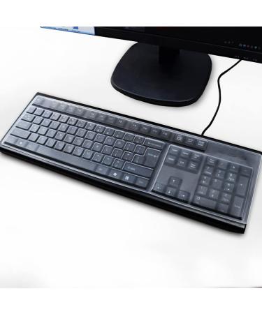 quiodok 4 Pcs Desktop Computer Keyboard Skin Protector Film Cover Clear Silicone Keyboard Cover Universal Keyboard Cover Protector for Standard Size 108 Keys PC Computer(445*130mm) - Buy Online on SooperMarket.com
