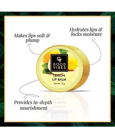Good Vibes Lip Balm - Lemon 8g | Hydrating & Nourishing | International Shipping - Buy Online on SooperMarket.com