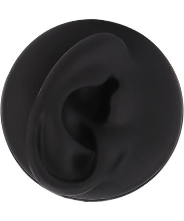 Artificial Black Left Ear Display Model | Professional Soft Teaching Tool with Round Base - Buy Online on SooperMarket.com