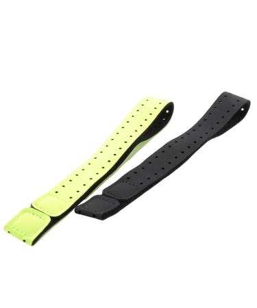 CAIONPLE 2 Pack Adjustable and Breathable Replacement Wristband with Soft Strap for Heart Rate Monitor - (Black + Green)