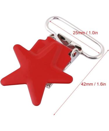 Pilipane Metal Pacifier Clips - 10 Durable Pentagram Clips for Children's Trousers & Belts | Mixed Color Fasteners for Tinkering - Buy Online on SooperMarket.com