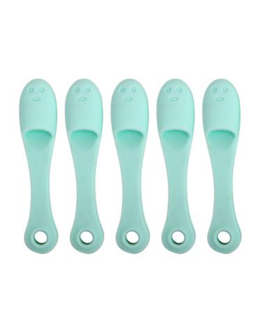 Silicone Nose Brush Face Scrubber Manual Blackhead Remover Exfoliator Finger Pad Nose Pore Wash Skin Care Beauty Tool 5PCS Blackhead Remover Brush