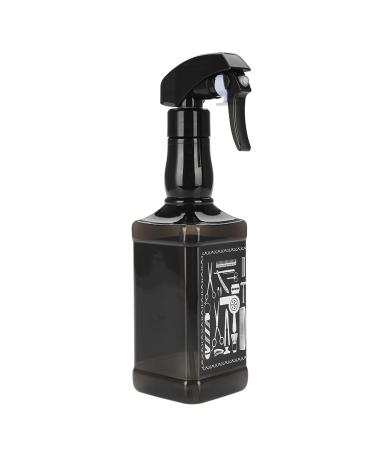 Acouto 500ml Plastic Hairdressing Spray Bottle Salon Barber Hair Tools Water Sprayer Retro Atmospheric Bottle Frame the Entire Bottle (black)
