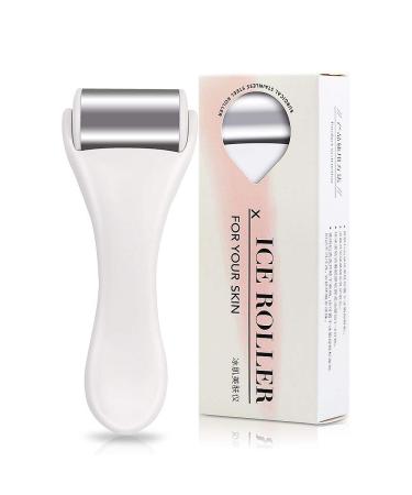Ice Roller for Face & Eye Puffiness Relief | Stainless Steel Face Massager for Migraine & Pain Relief | White Ice Roller for Skin Care - Buy Online on SooperMarket.com