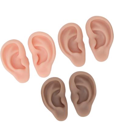 Artificial Ear Model Soft 3 Pairs Human Ear Model Silicone Reusable for Home - Buy Online on SooperMarket.com