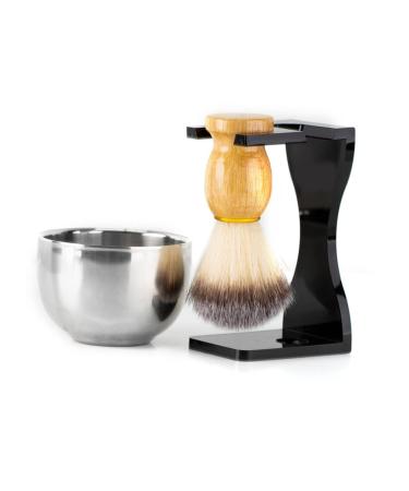 Premium Beard Brush Holder & Shave Brush Organizer - Electric Shaver Storage Rack & Razor Stand for Men | Acrylic Shaving Base - Buy Online on SooperMarket.com