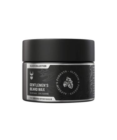 Gentlemen's Beard & Mustache Wax for Men by Beard Struggle - Viking Beard Wax Helps to Tame Style & Groom - Silver Collection - Alfheim's Forests - Moustache Wax 50g / 1.76 US. oz.