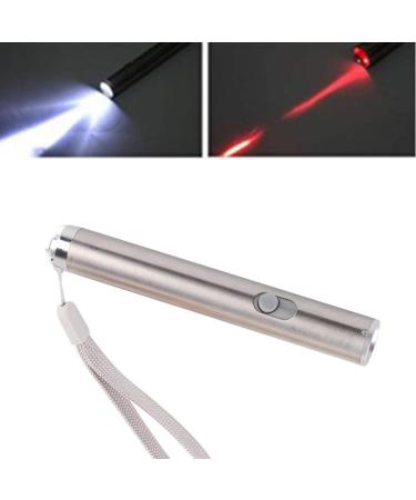 Danigrefinb Portable 2 in 1 LED Infrared Flashlight Interactive Pet Cat Teaser Pointer Pen for Cats Pets