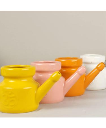 Floahazz 350Ml Ceramic Neti Pot Nose Cleaning Pot Durable Leakproof Spout Pot for Nasal Rinsing Nose Washing Men Women Purple - Buy Online on SooperMarket.com