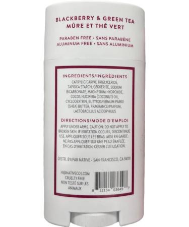 Native Deodorant Paraben Free Aluminum Free Blackberry & Green Tea 75g (2.65oz) - Buy Online on SooperMarket.com